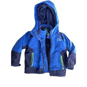 L.L. Bean 2T Toddler Boys Blue Fleece-Lined 3-in-1 Jacket